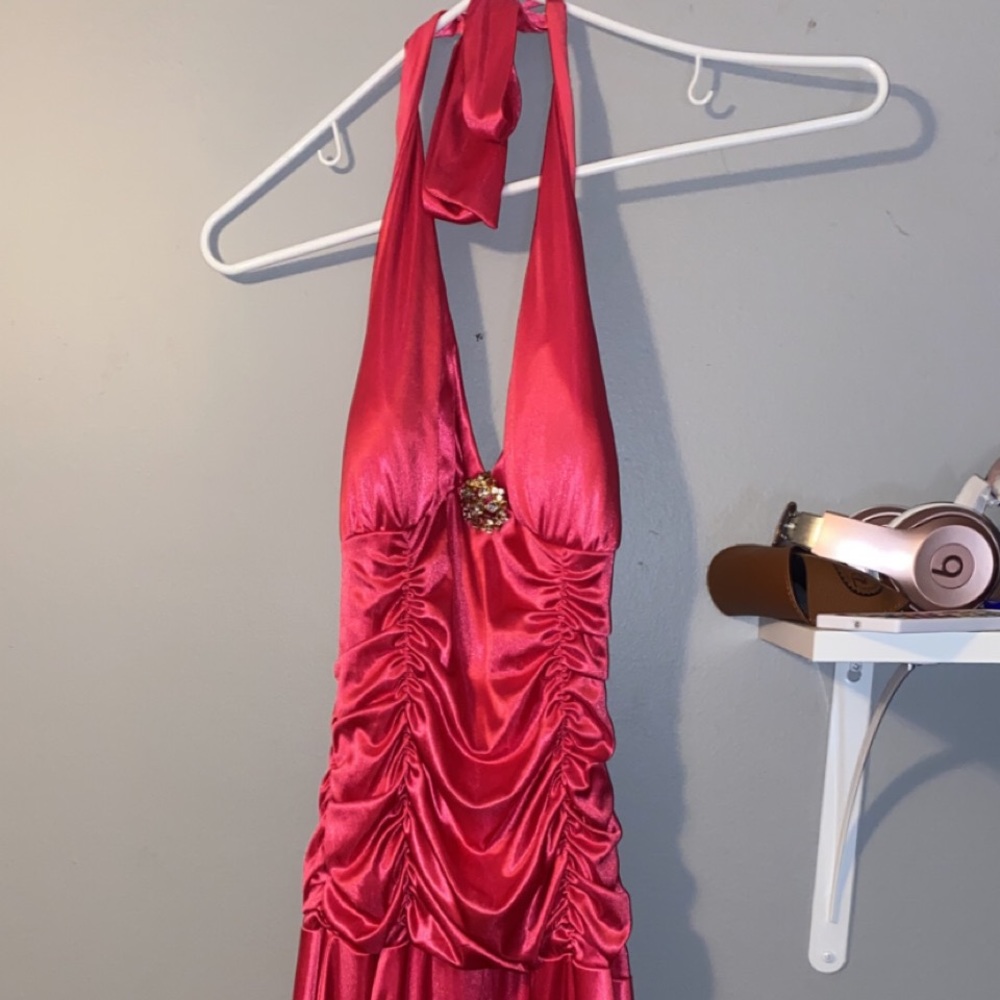 Coral Pink Prom Dress